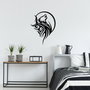 Wallity Wolfmoon Accesorio Decorativo de Pared de Metal Negro